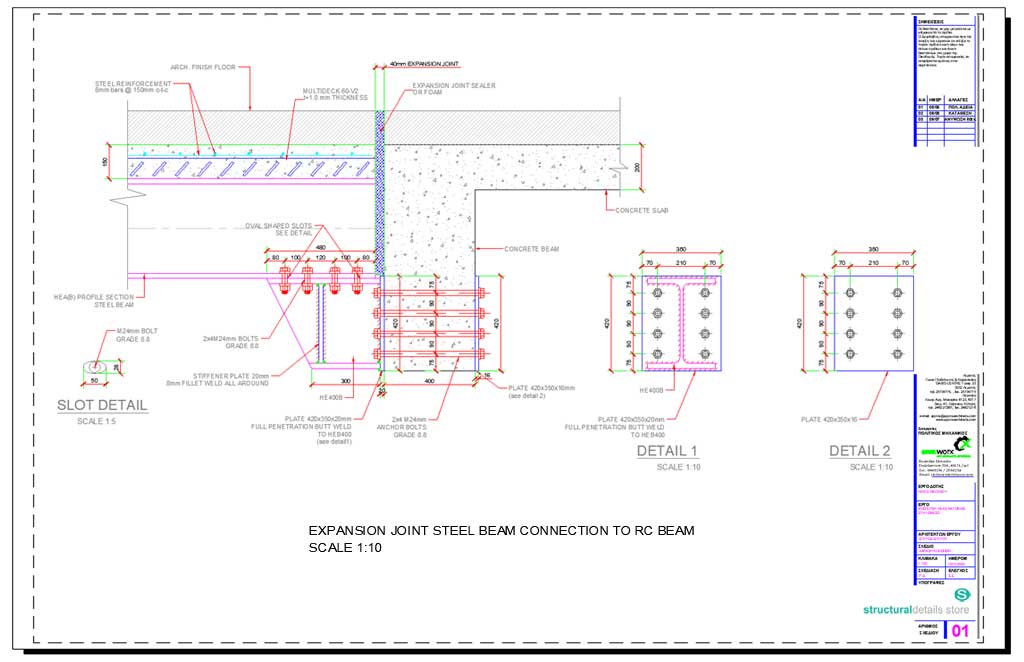 Construction Details Cype Eag020 Steel Beam Connection