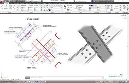 UPN Channel X Bracing Center Connection Detail