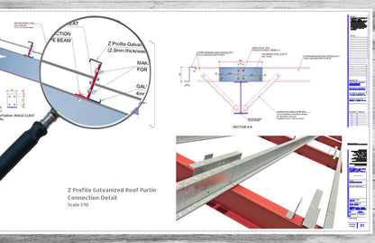 Z Profile Galvanized Section Roof Purlin Connection Detail