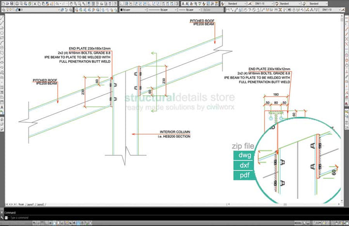 Steel Columns CAD drawing details - structuraldetails – Page 2