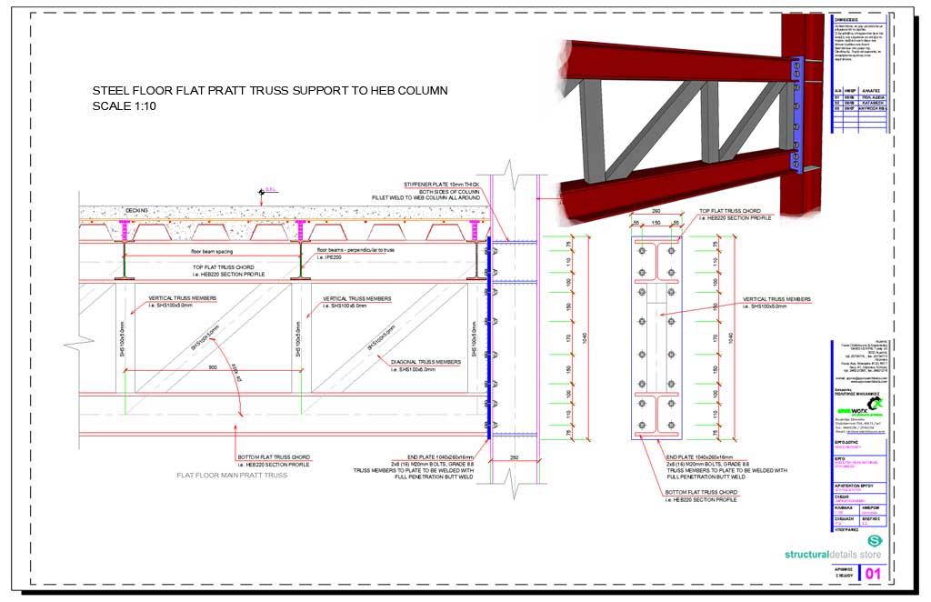 Steel Trusses Complete Set of Details