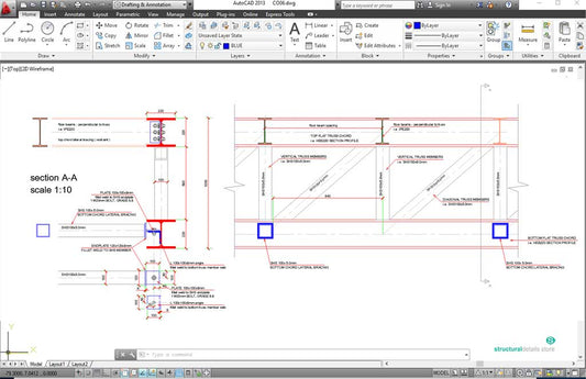 Steel Truss Lower Bottom Chord Lateral Bracing Restraint Detail