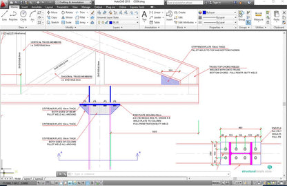 Roof Steel Truss Column Overhang Connection Detail