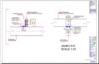 Continuous Timber Beam Supported on Top of Steel Beam