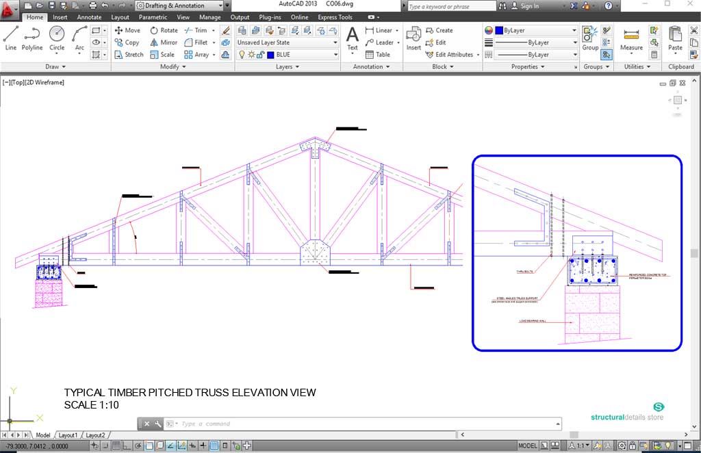 Roof Timber Pitched Truss