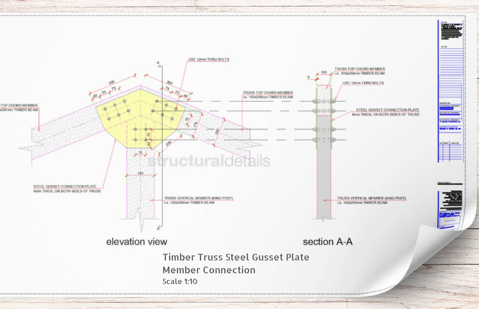 Timber Roof CAD Detailed Drawings - structuraldetails