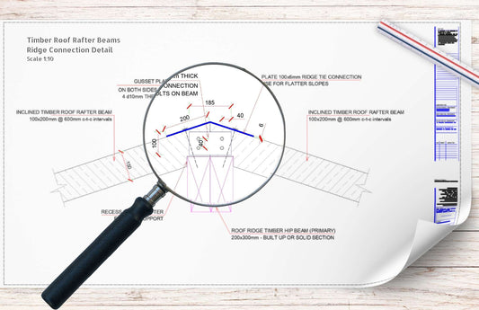 Roof Rafter Beams Ridge Connection Detail