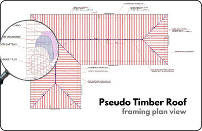 Pseudo Timber Roof On Concrete Slab Framing Plan View