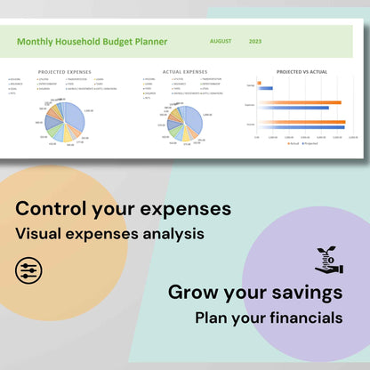 Monthly Household Budget Planner Excel Template