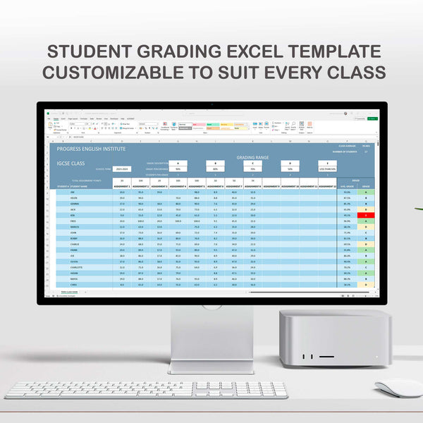 Simple Student Grading Excel Template Tool - structuraldetails
