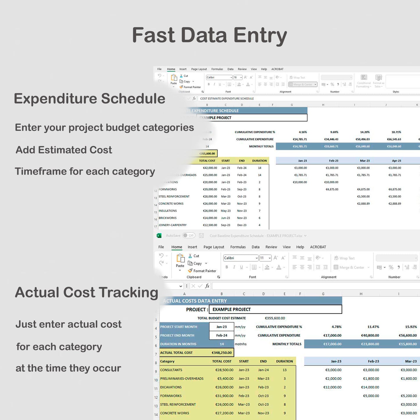 Project Expenditure Cash Flow Scheduler and Cost Tracker