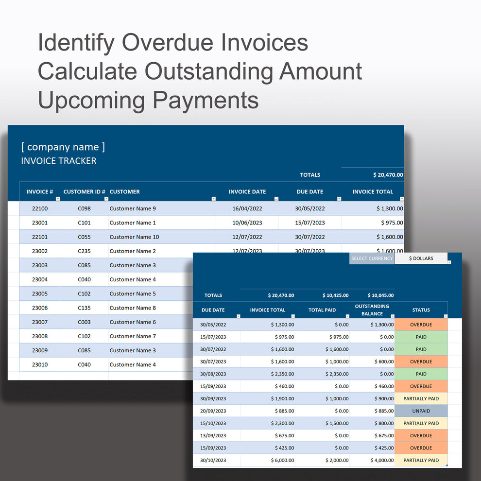 Invoice Tracker Excel Template - structuraldetails