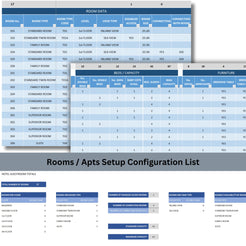 Hotel Rooms Matrix Booking Registry Excel Template - structuraldetails