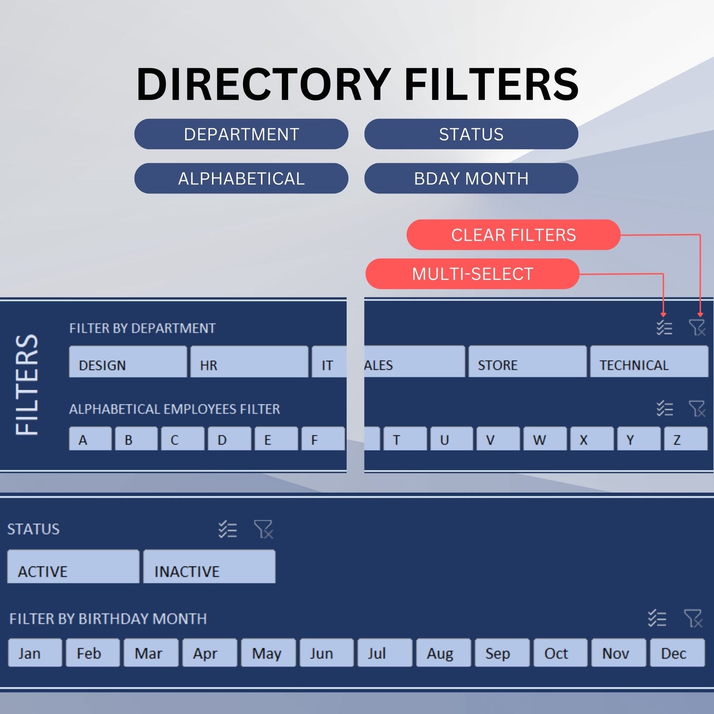 Company Employee Directory Excel Template