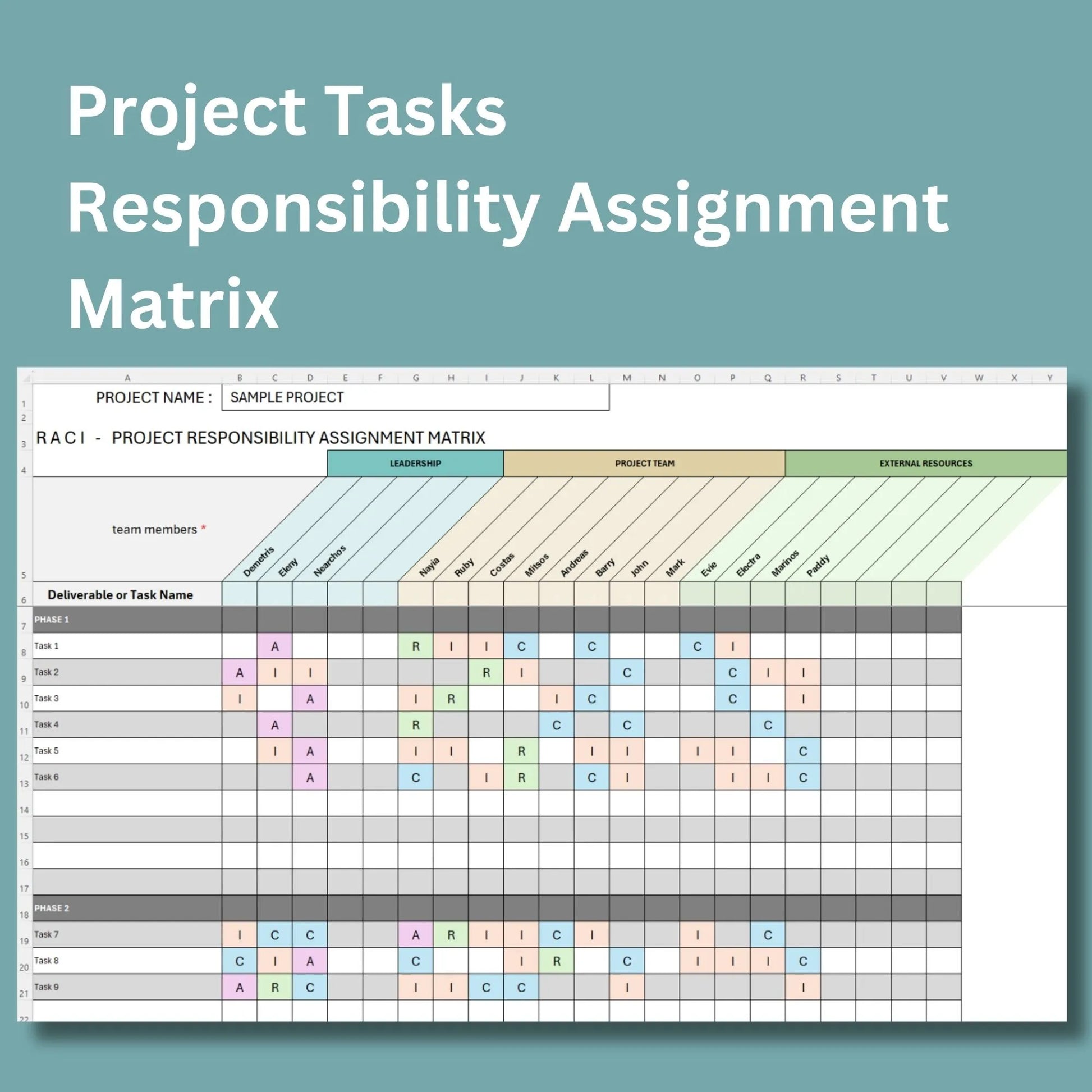 RACI Matrix Excel Template Tool - structuraldetails