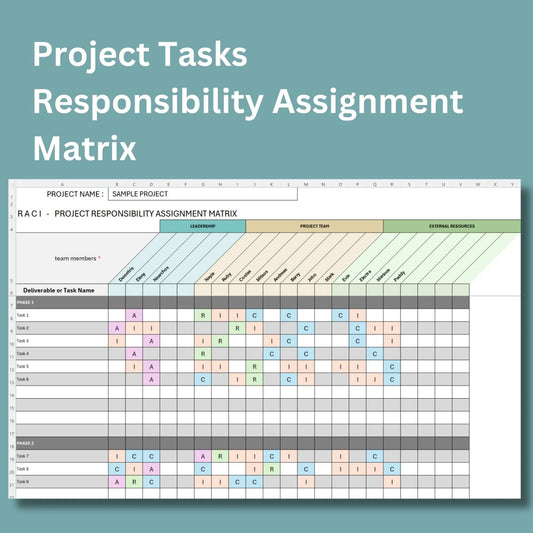 RACI Matrix Excel Template