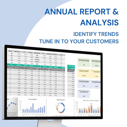 Online Shop Financials Analytics Excel Tool