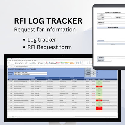 RFI Log Tracker Management Excel Template