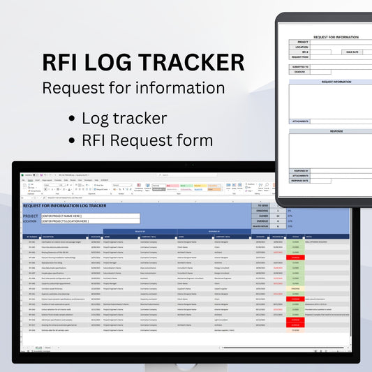 RFI Log Tracker Management Excel Template