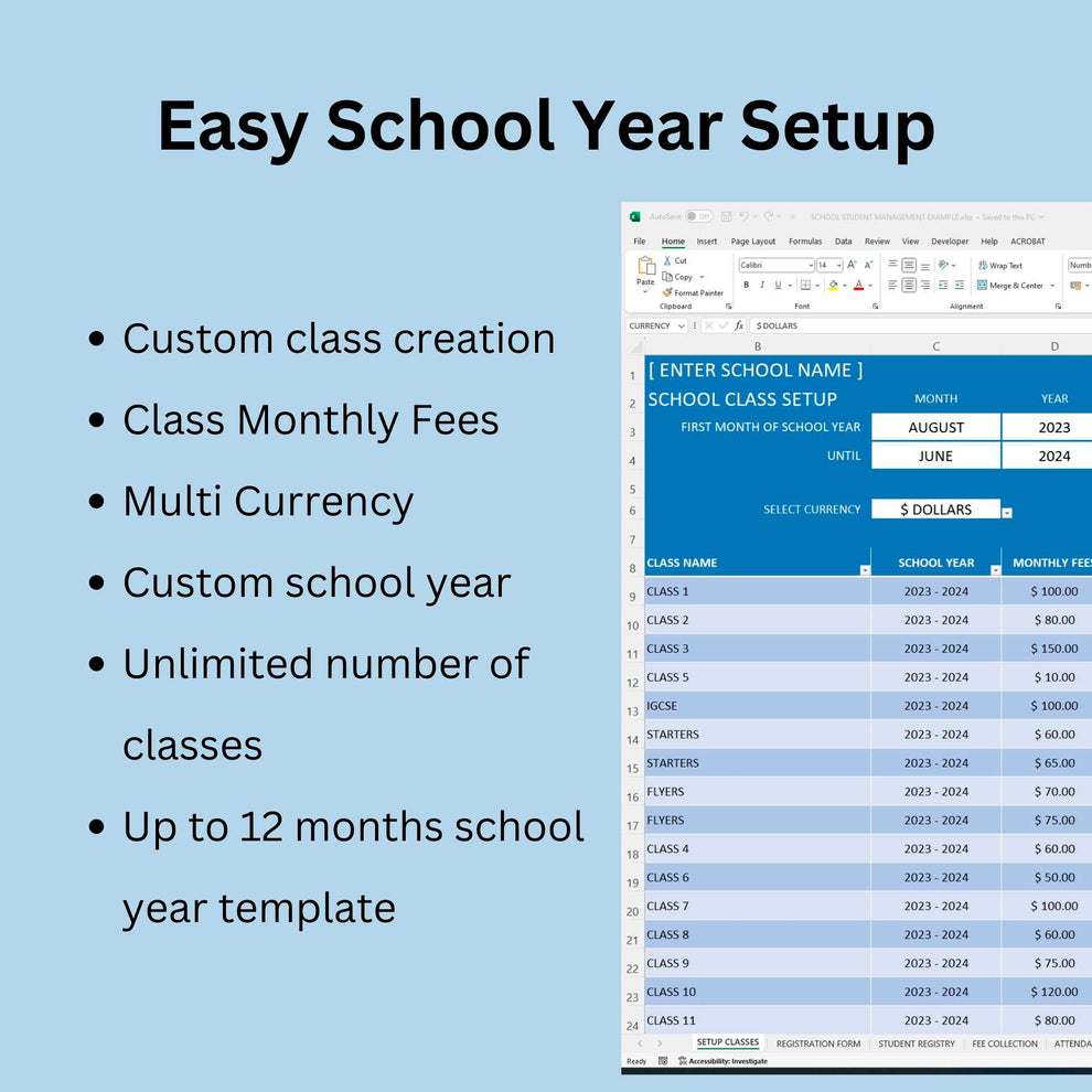 Student Management Excel Templates Package - structuraldetails