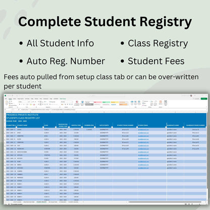 Student Management Excel Templates Package