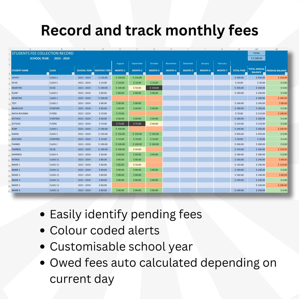 Student Management Excel Templates Package - structuraldetails