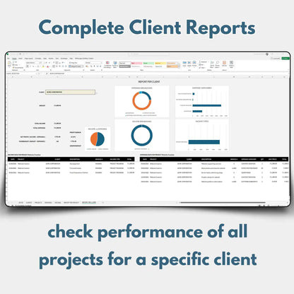 Project Financials Profit Tracker Excel Template