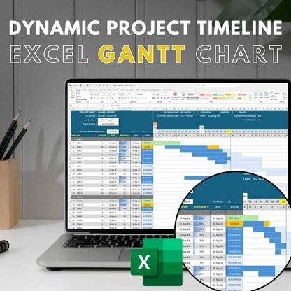 Project Timeline Gantt Chart Excel Tool