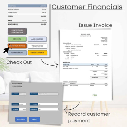 Rental Properties Management Excel Tool Bookings Financials