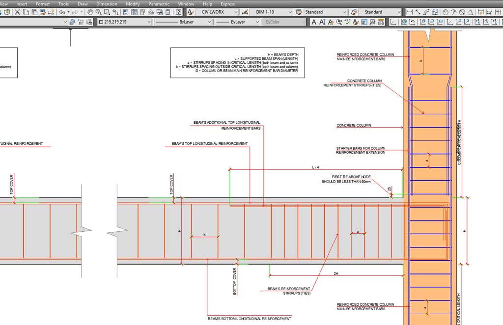 Reinforced Concrete Beam Column Multistorey Frame Connections