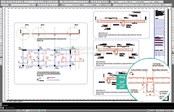 Reinforced Concrete Slabs CAD drawings - structuraldetails – Page 2