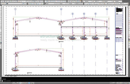 Steel Frame Hangar Complete Design Drawings