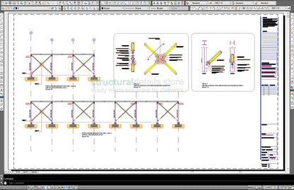 Steel Frame Hangar Complete Design Drawings