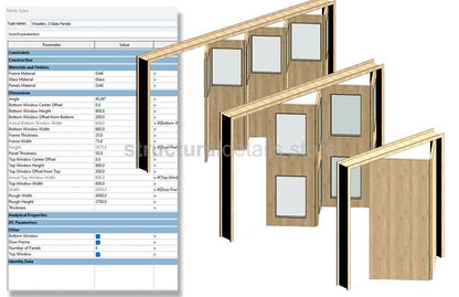 Fully Parametric Bi-Fold Doors