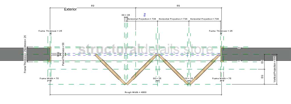 Fully Parametric Bi-Fold Doors