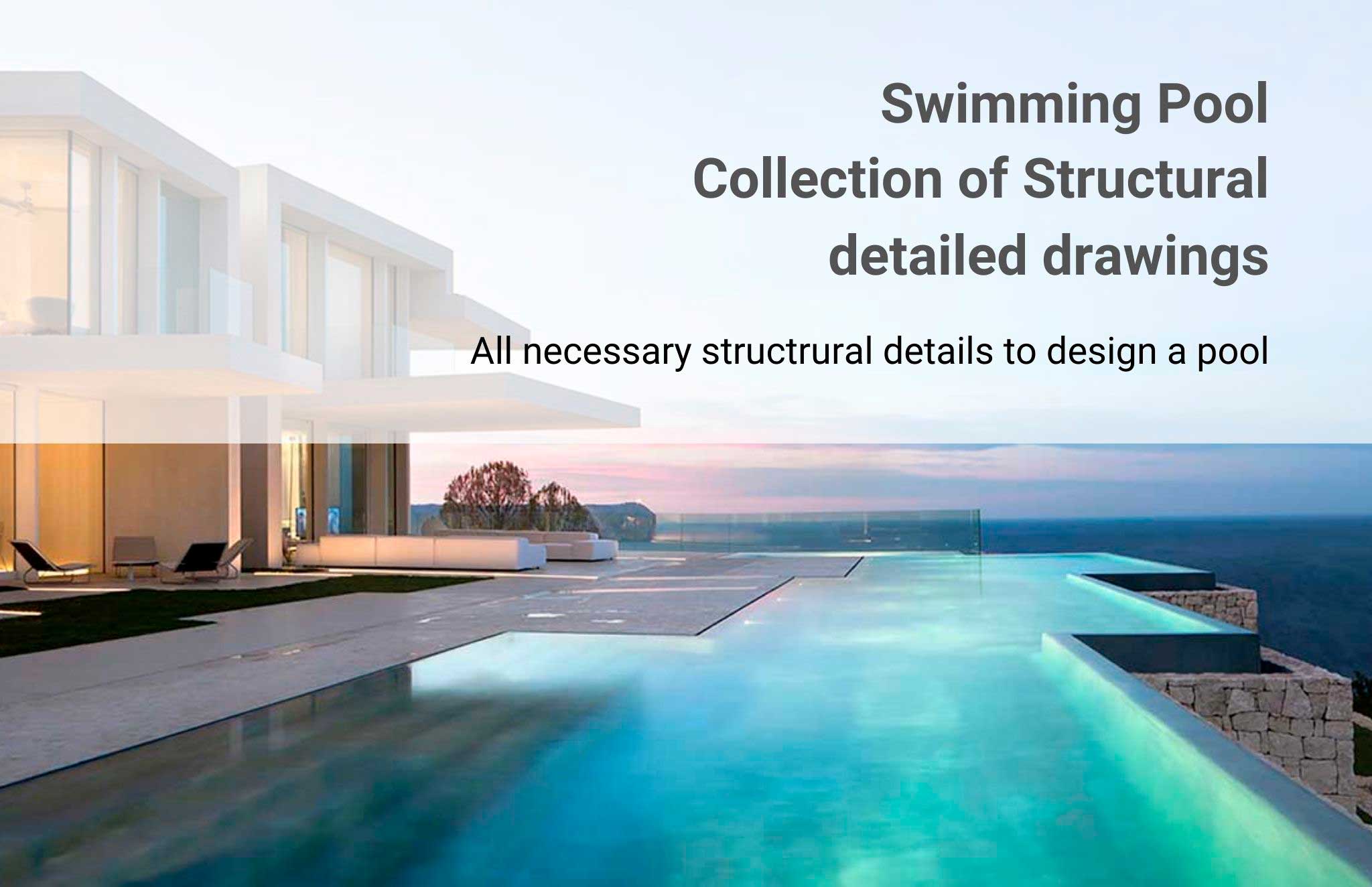 Swimming Pool Collection of Construction CAD Details - structuraldetails