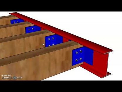 Timber Secondary Beam to Steel Beam Angle Connection