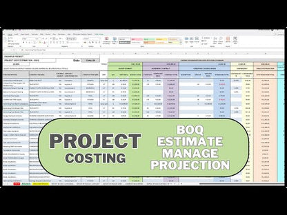 Project Budget Cost Management Excel Template