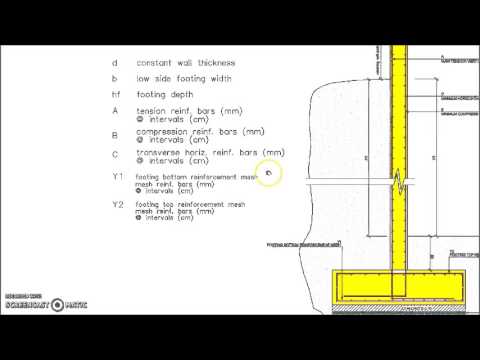 Constant Width Cantilever Retaining Wall Central Footing Design