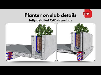 Planter on cantilever slab edge reinforcement detail