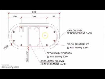 Oval Shaped Reinforced Concrete Column Details