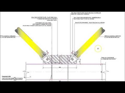 Vertical Diagonal CHS V Bracing Connection