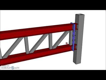 Steel Floor Flat Pratt Truss Support to SHS Column