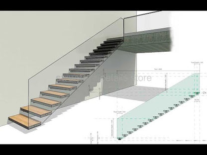 Floating Cantilever Fully Parametric Revit Staircase Wall Based Family