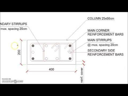 Rectangular Reinforced Concrete Column Section Details