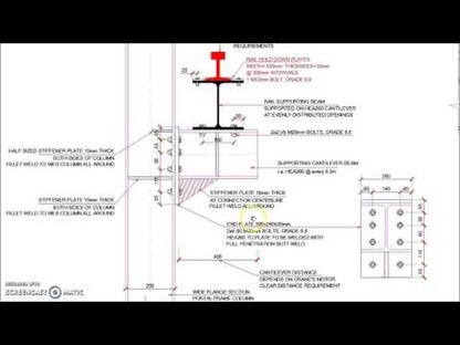 Elevated Industrial Crane Rail Support Detail