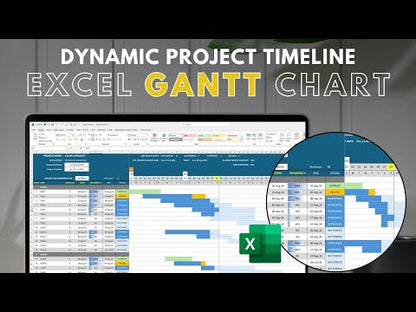 Project Timeline Gantt Chart Excel Tool