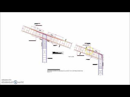 Inclined Roof Reinforced Concrete Beam Column Frame Joint Connection Detail