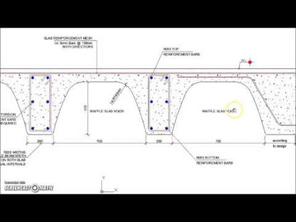 Waffle Slab Middle Support Reinforcement Detail