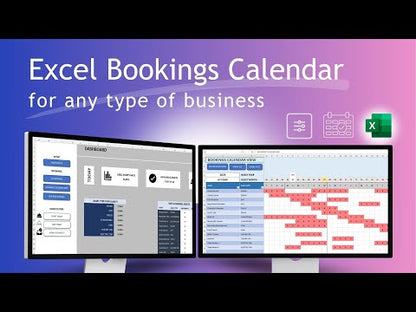 Universal Booking Calendar Organizer Excel Tool